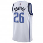 Maillot NBA Dallas Mavericks Spencer Dinwiddie 26 Nike 2022-23 Association Edition Blanc Swingman - Homme